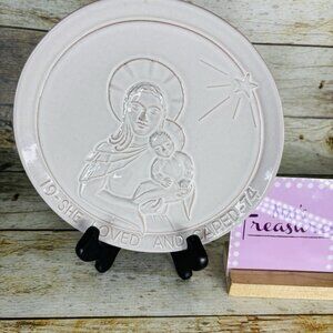 Vintage 1974 Frankoma Pottery CHRISTMAS -She Loved And Cared 8 1/4" Signed Plate